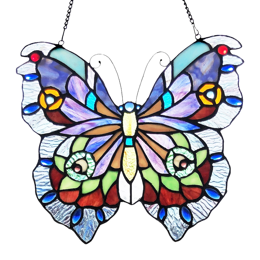 Image 489676.jpg, Product 489-676 / Price $119.99, Tiffany Style Butterfly Window Panel from Tiffany Style Lighting on TSC.ca's Home & Garden department