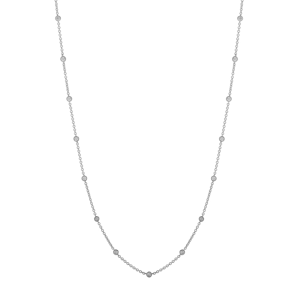 Image 490031_WGL.jpg, Product 490-031 / Price $2,399.99, 14K Gold 1.00ctw Diamond Bezel Set Necklace from Diamond Show on TSC.ca's Jewellery department