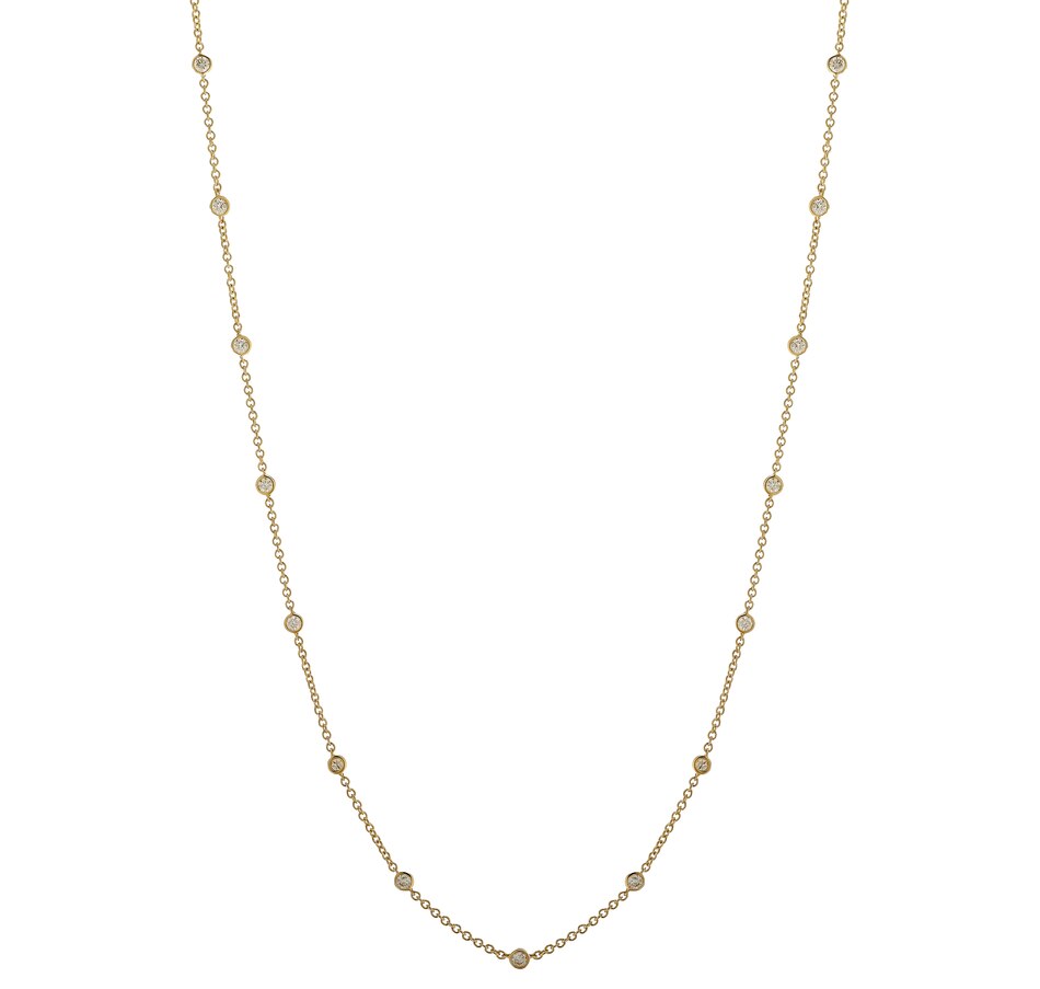Image 490031_YGL.jpg, Product 490-031 / Price $2,399.99, 14K Gold 1.00ctw Diamond Bezel Set Necklace from Diamond Show on TSC.ca's Jewellery department