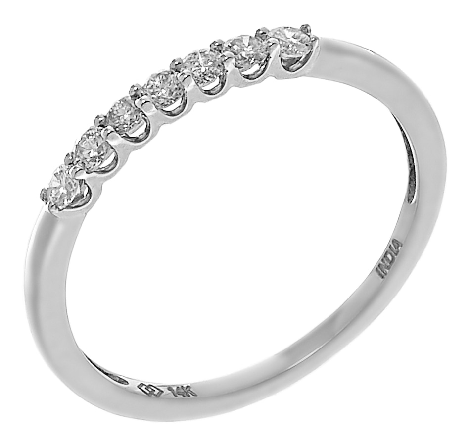 Image 490033_WGL.jpg, Product 490-033 / Price $399.88, 14K Gold 0.25ctw 7 Diamond Band from Diamond Show on TSC.ca's Jewellery department