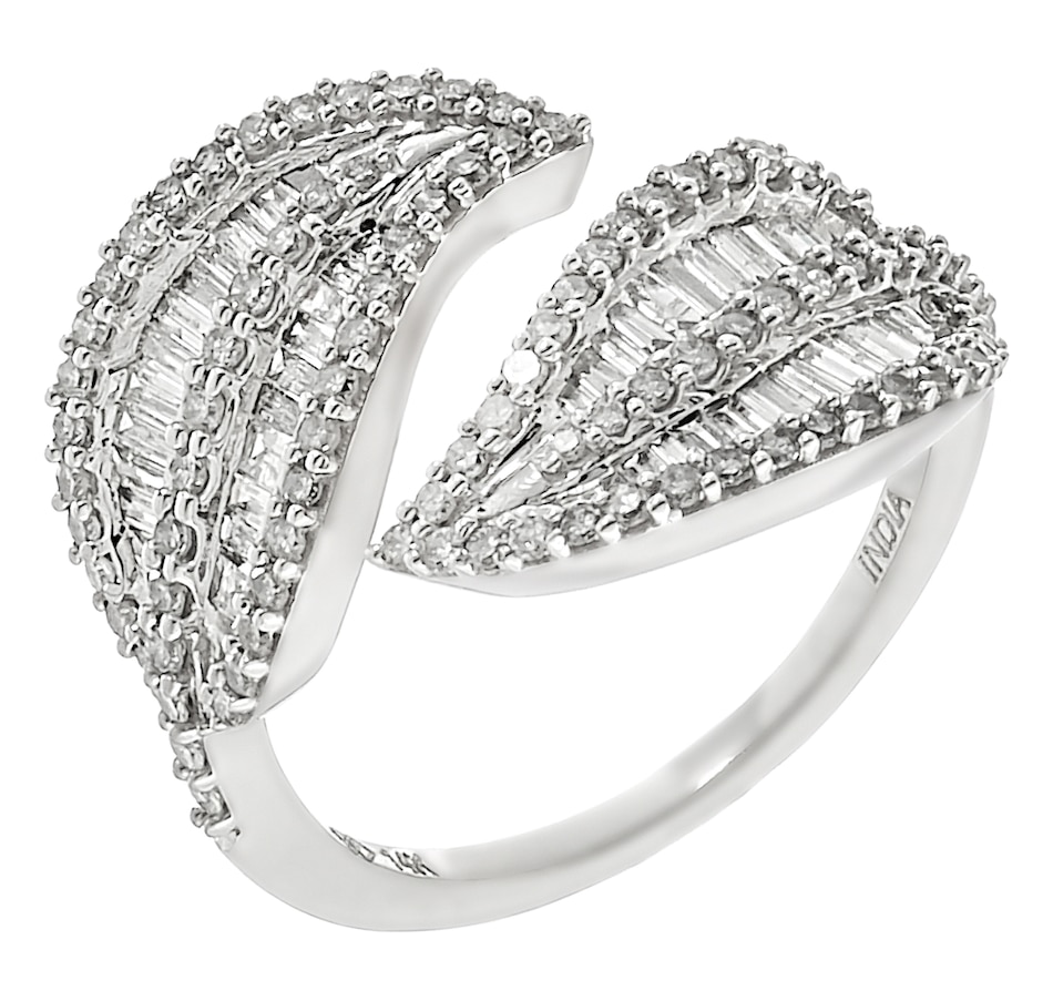 Image 490043.jpg, Product 490-043 / Price $1,799.99, 14K White Gold 1.00ctw Diamond Leaf Ring from Diamond Show on TSC.ca's Jewellery department