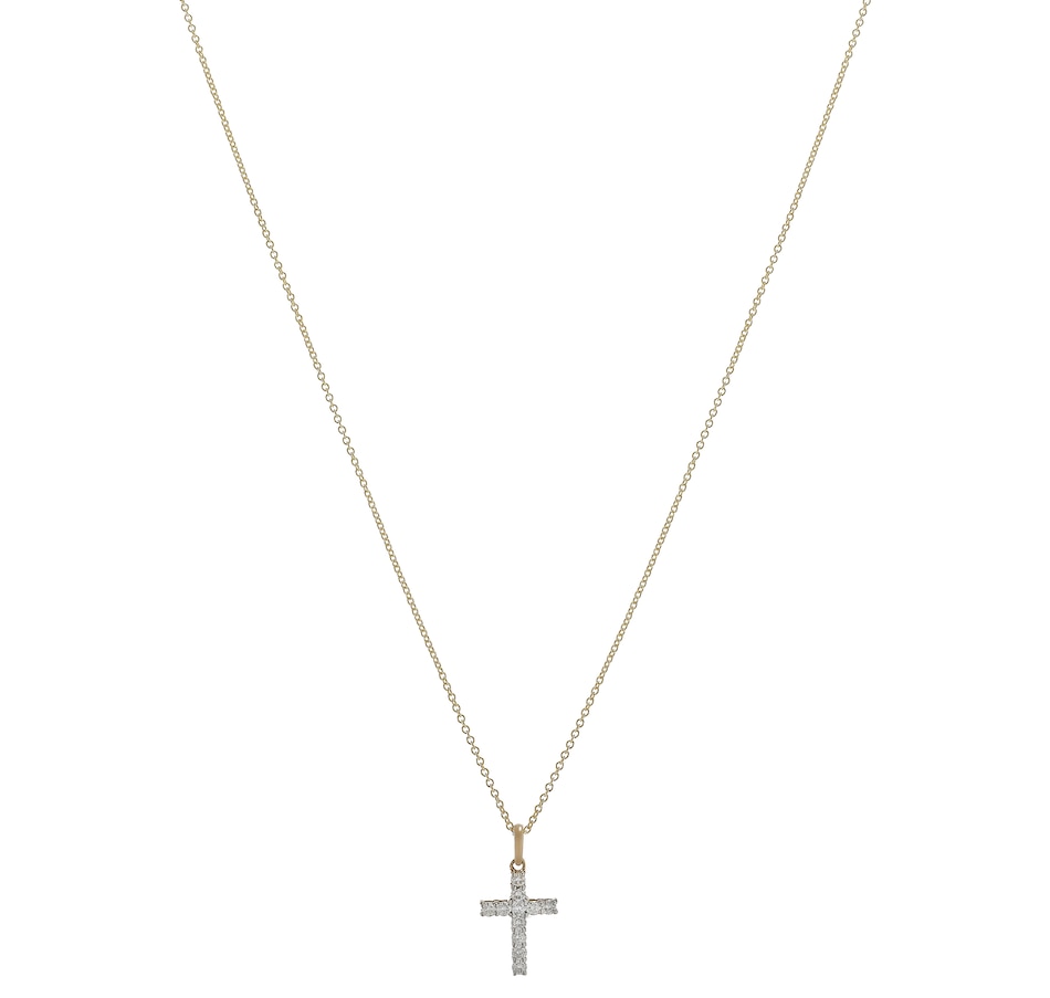 Image 490044_ALTMORE1.jpg, Product 490-044 / Price $629.99, 14K Gold 0.25ctw Diamond Cross Pendant with Chain from Diamond Show on TSC.ca's Jewellery department