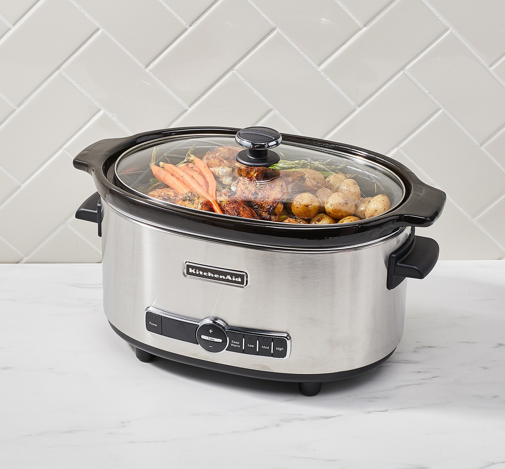 Tsc Ca KitchenAid 6 Quart Slow Cooker With Solid Glass Lid   490131 