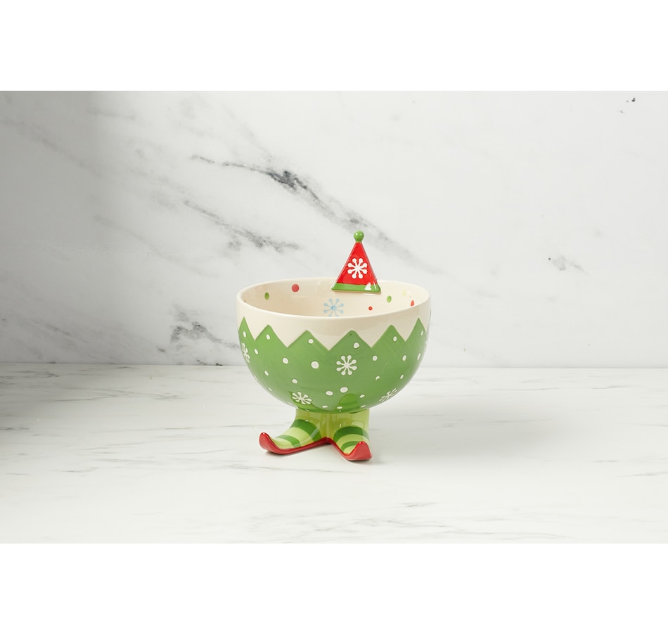 Image 490140_ELF.jpg, Product 490-140 / Price $29.88, temp-tations 2-Quart Holiday Serving Bowl from temp-tations on TSC.ca's Kitchen department