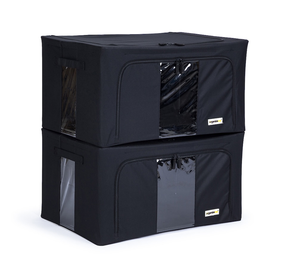 Image 490249_BLK.jpg, Product 490-249 / Price $73.99, OrganizeMe Extra-Large Storage Bins (2-Pack) from Organizeme on TSC.ca's Home & Garden department
