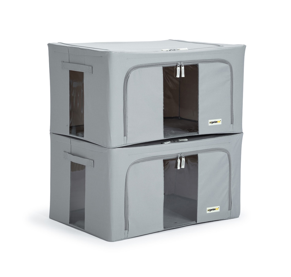 Image 490249_GRY.jpg, Product 490-249 / Price $73.99, OrganizeMe Extra-Large Storage Bins (2-Pack) from Organizeme on TSC.ca's Home & Garden department