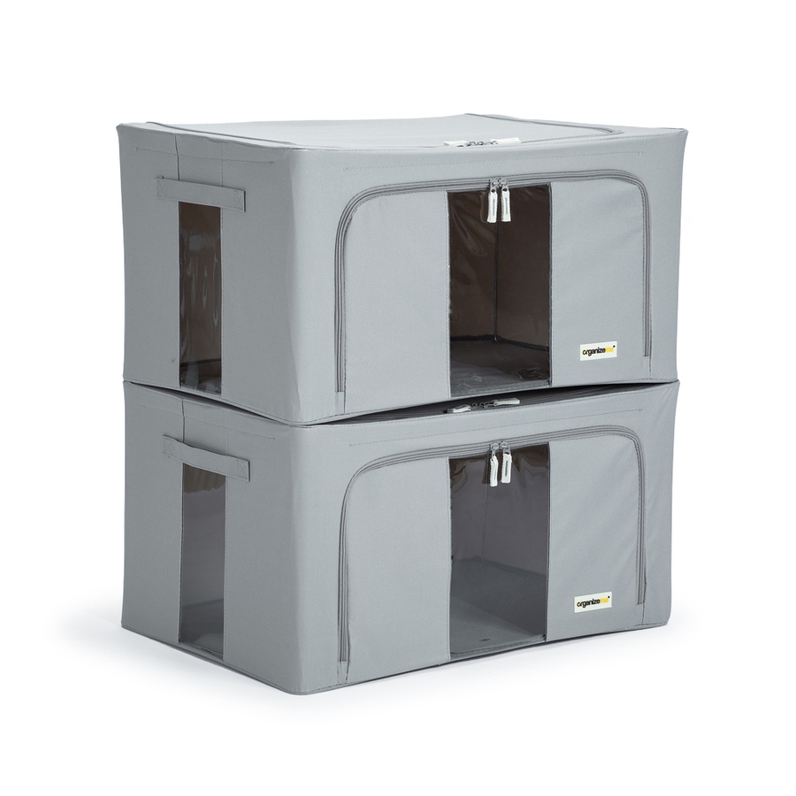 Image 490249_GRY.jpg, Product 490-249 / Price $73.99, OrganizeMe Extra-Large Storage Bins (2-Pack) from Organizeme on TSC.ca's Home & Garden department