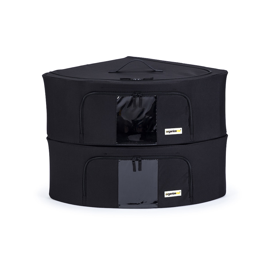 Image 490252_BLK.jpg, Product 490-252 / Price $34.33, OrganizeMe Medium Corner Storage Bins (2-Pack) from Organizeme on TSC.ca's Home & Garden department
