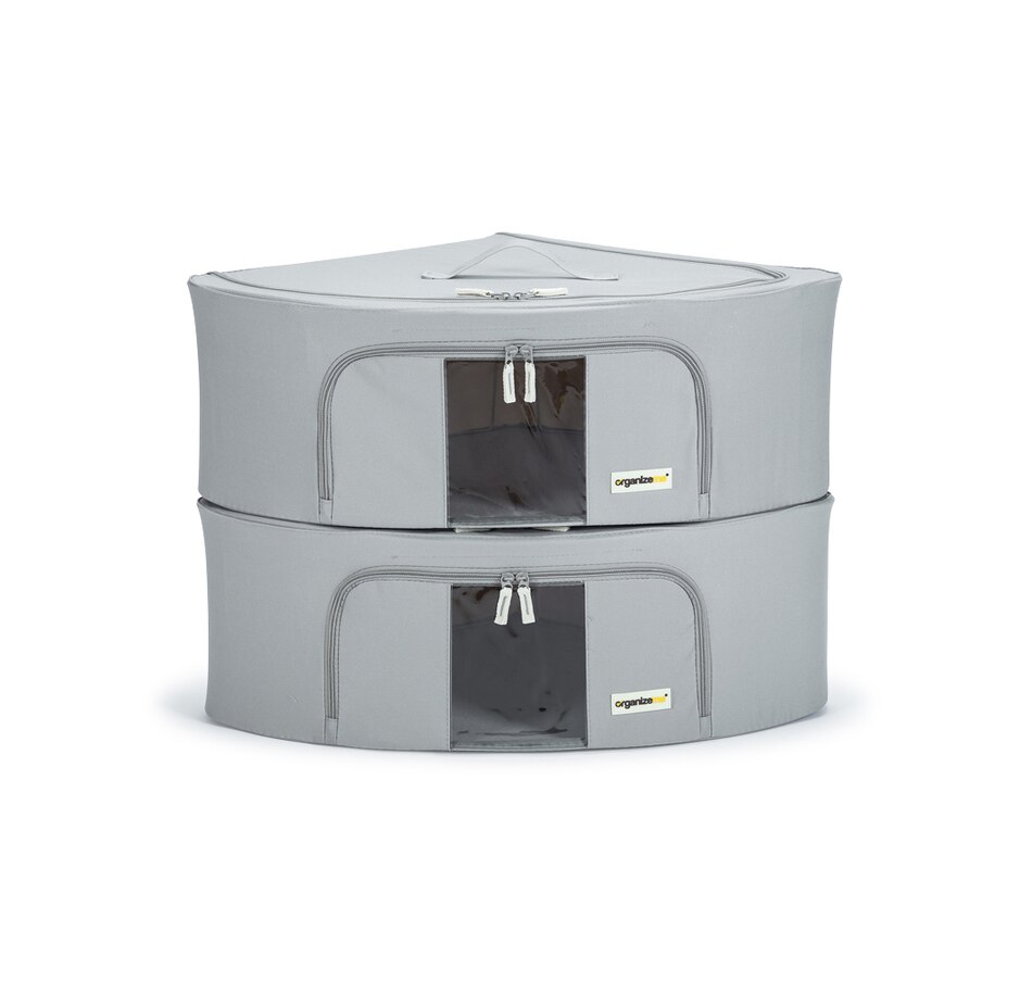 Image 490252_GRY.jpg, Product 490-252 / Price $34.33, OrganizeMe Medium Corner Storage Bins (2-Pack) from Organizeme on TSC.ca's Home & Garden department