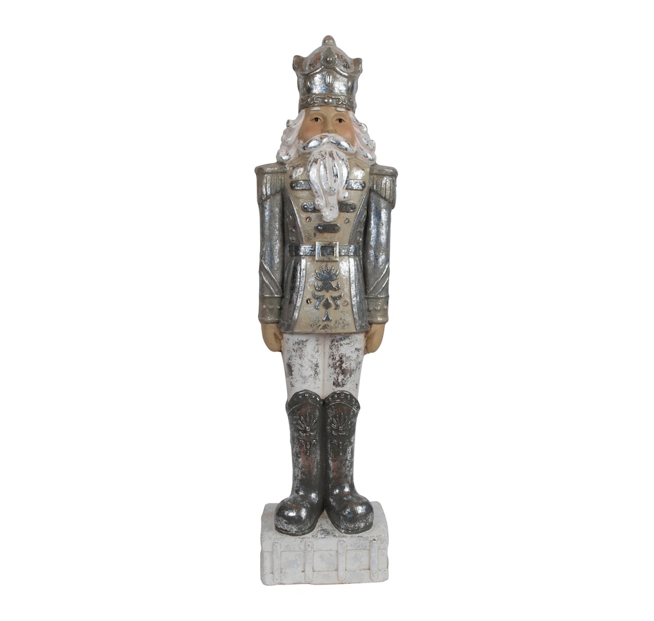 Image 490277_SIL.jpg, Product 490-277 / Price $104.99, Holiday Memories Battery Operated Nutcracker/Soldier Statue from Holiday Memories on TSC.ca's Home & Garden department