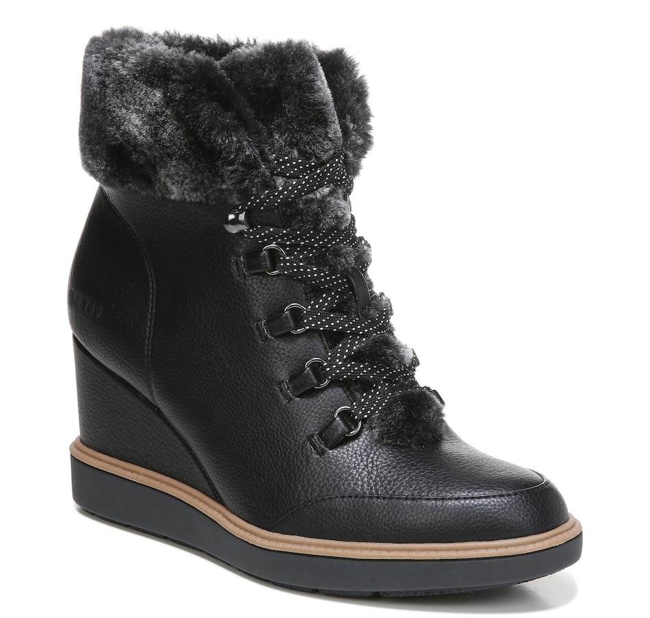 Image 490356_BLK.jpg, Product 490-356 / Price $69.88, Dr. Scholls J Furry Wedge Bootie from Dr. Scholl's on TSC.ca's Shoes department