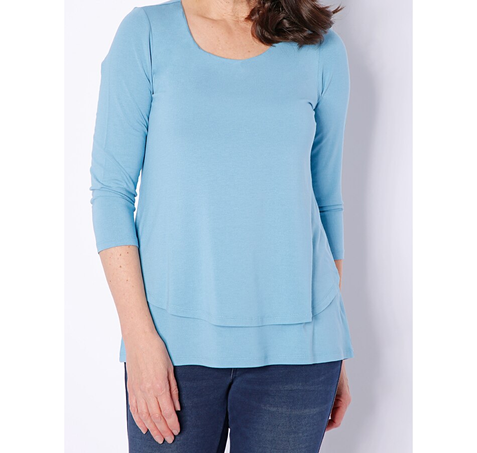 Image 490715_ALTMORE3.jpg, Product 490-715 / Price $24.33, Joan Rivers Classics Collection Double Layer Jersey Knit Top from Joan Rivers on TSC.ca's Fashion department