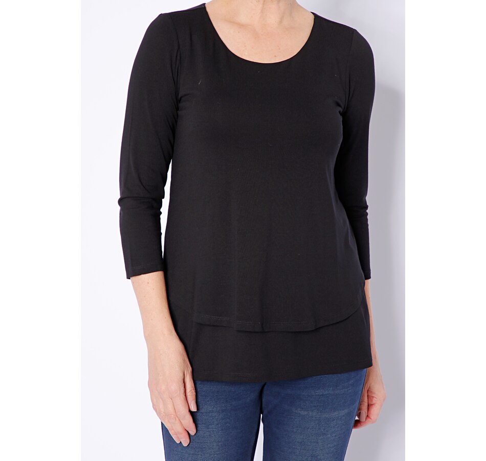 Image 490715_ALTMORE4.jpg, Product 490-715 / Price $24.33, Joan Rivers Classics Collection Double Layer Jersey Knit Top from Joan Rivers on TSC.ca's Fashion department