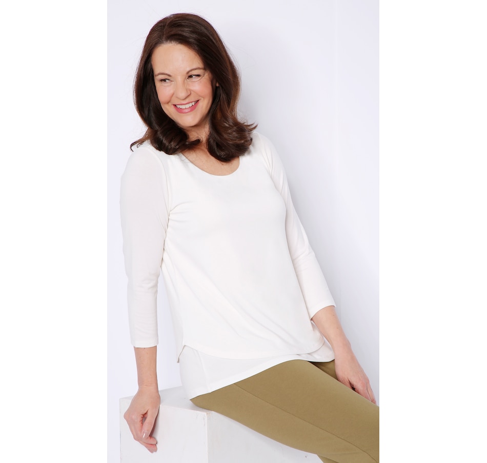 Image 490715_GDA.jpg, Product 490-715 / Price $24.33, Joan Rivers Classics Collection Double Layer Jersey Knit Top from Joan Rivers on TSC.ca's Fashion department