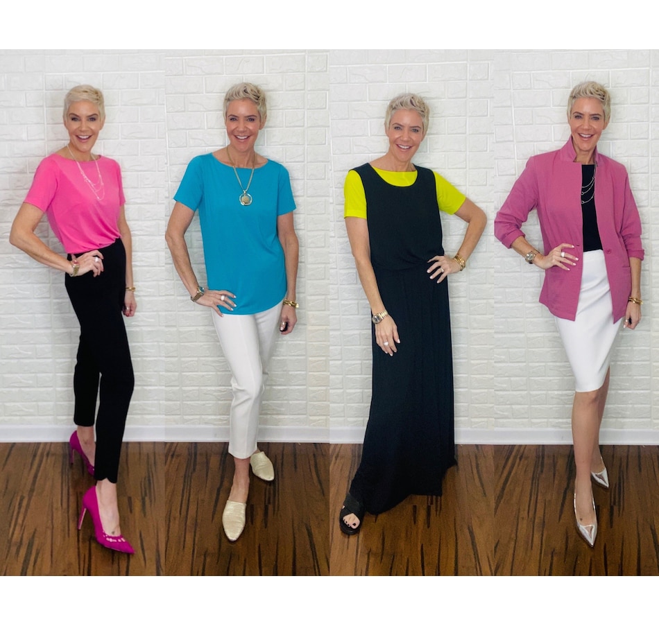 Image 490721_ALTMORE50.jpg, Product 490-721 / Price $19.33, Joan Rivers Classics Collection Short Sleeve Luxe Knit Top with Curved Hem from Joan Rivers on TSC.ca's Fashion department