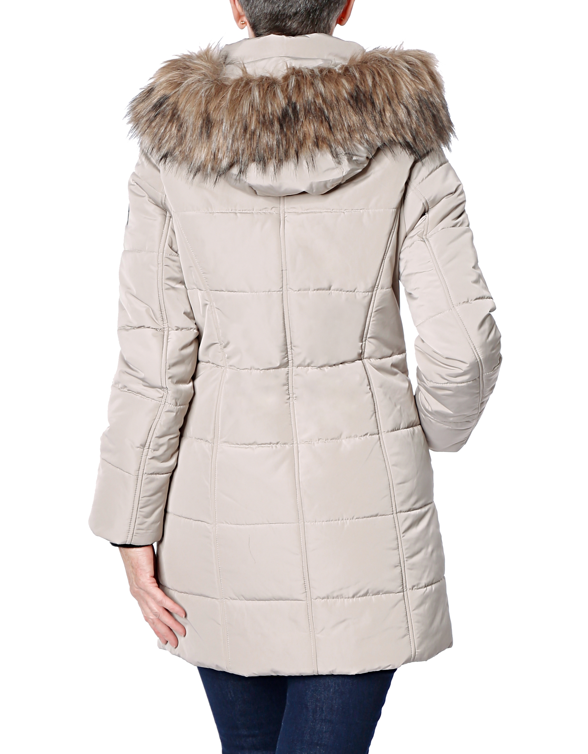 mid length quilted jacket