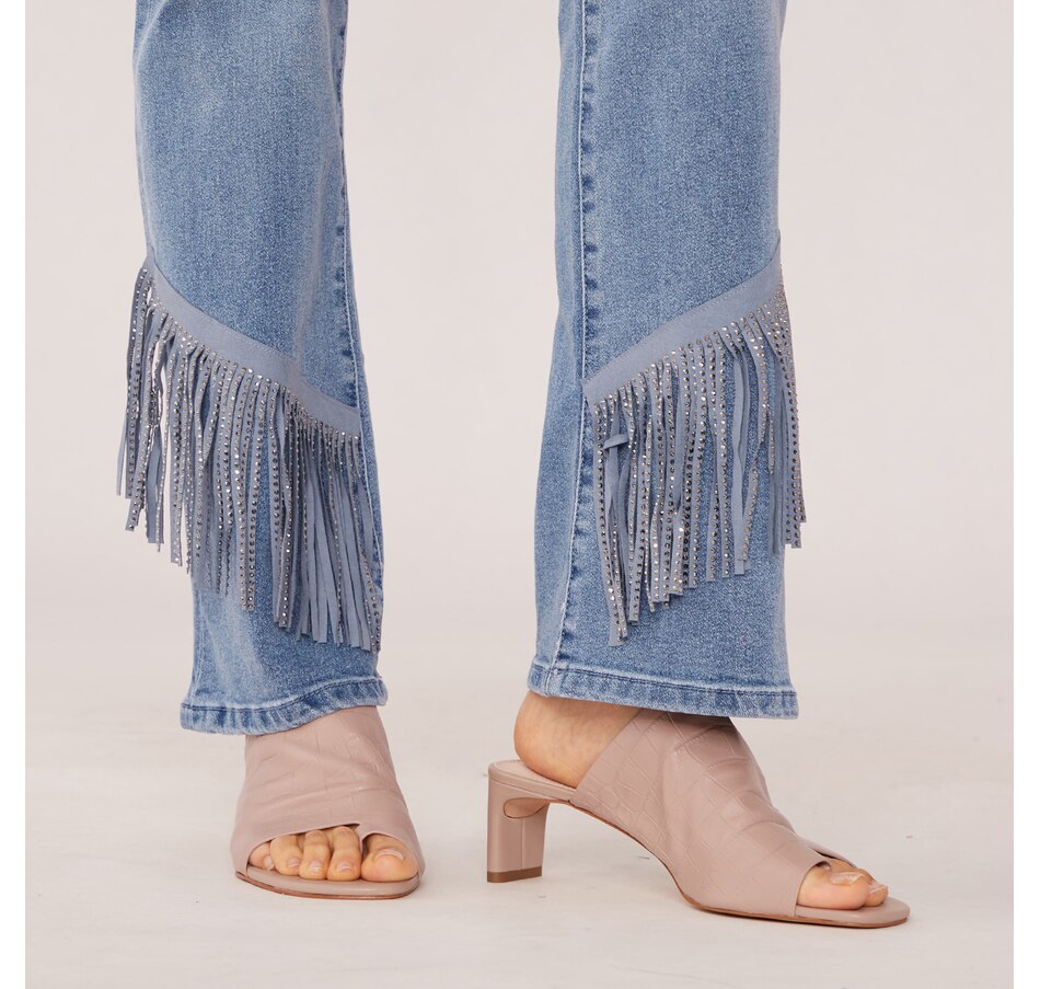 Image 490792_ALTMORE2.jpg, Product 490-792 / Price $29.33, Diane Gilman Studded Fringe Bootcut Jeans from DG2 by Diane Gilman on TSC.ca's Fashion department