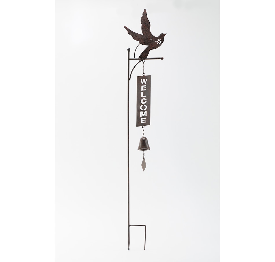 Image 490872_BIRD.jpg, Product 490-872 / Price $9.33, Welcome Yard Stake with Bell on TSC.ca's Home & Garden department