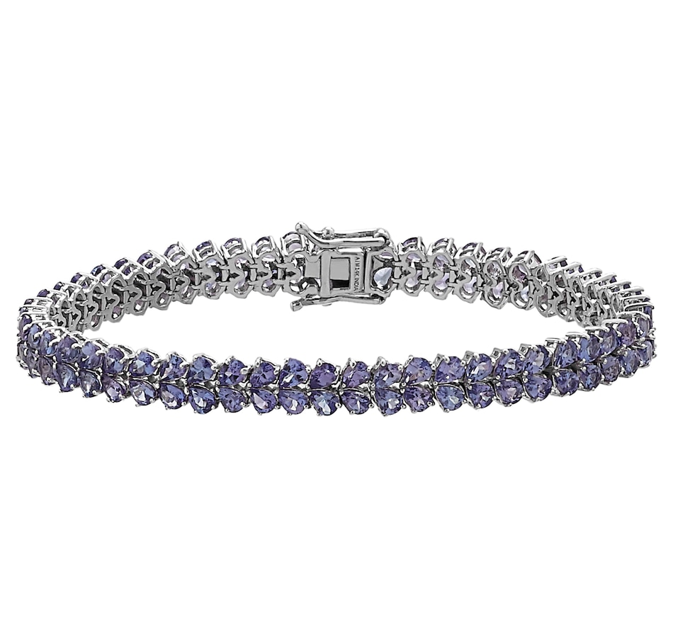 Image 490939.jpg, Product 490-939 / Price $4,094.99, 14K White Gold Pear Shape Tanzanite Bracelet from The Vault on TSC.ca's Jewellery department