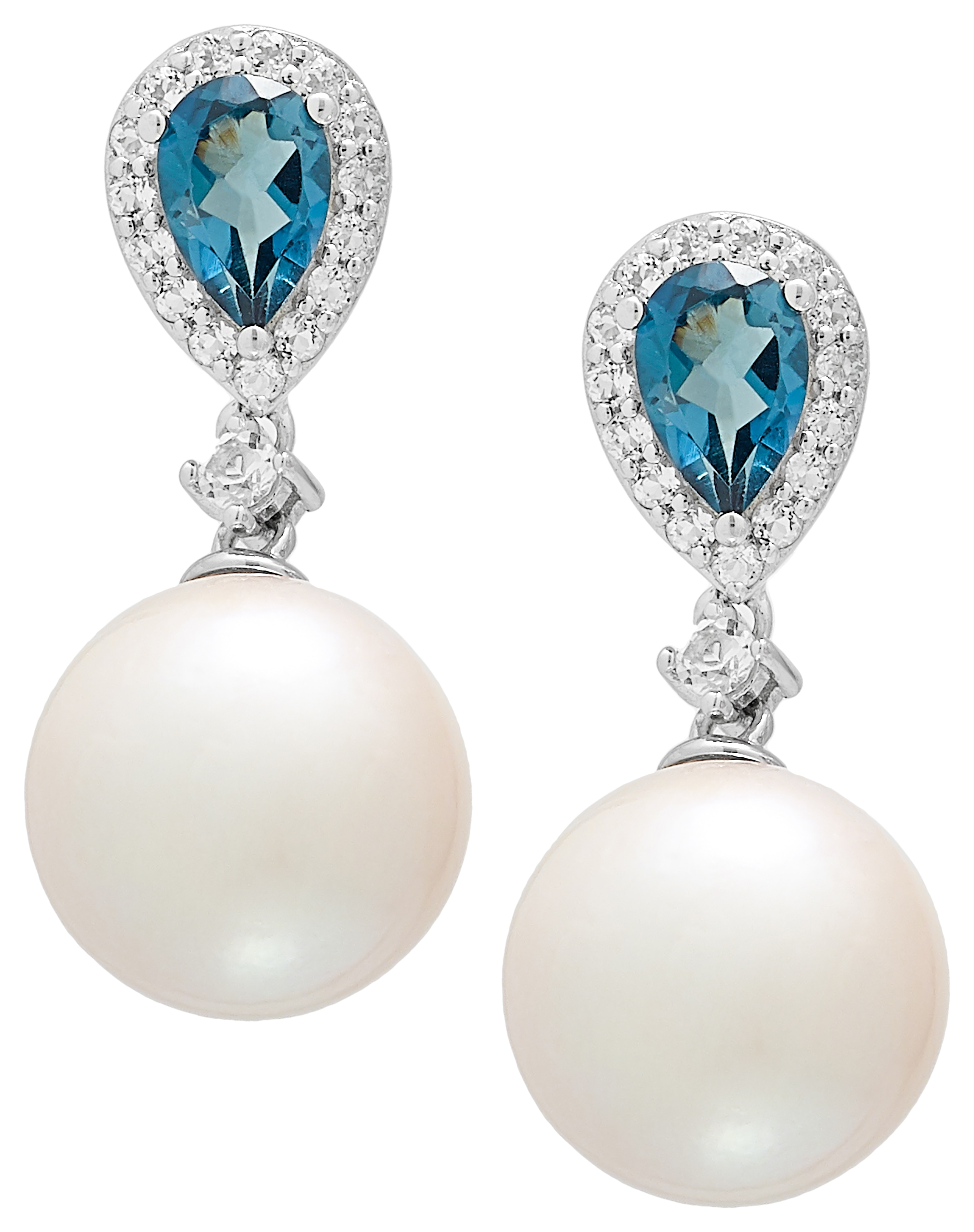 Pearl and deals topaz earrings