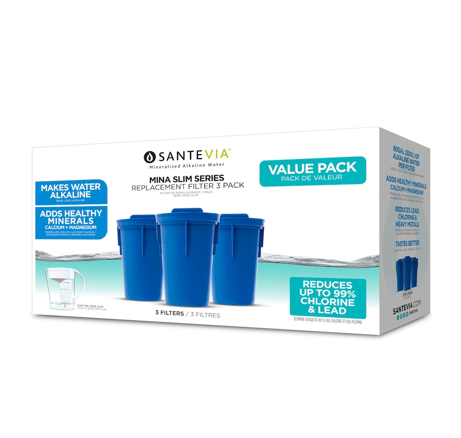Image 491350_ALTMORE2.jpg, Product 491-350 / Price $54.99, Santevia Mina Slim Alkaline Pitcher Filter 3-Pack from Santevia on TSC.ca's Kitchen department
