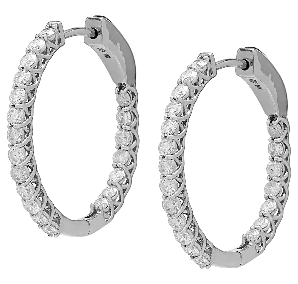 Image 491742_WGL.jpg, Product 491-742 / Price $4,199.99, Diamond Show 14K Gold 3.00CTW Diamond Hoop Earrings from Diamond Show on TSC.ca's Jewellery department