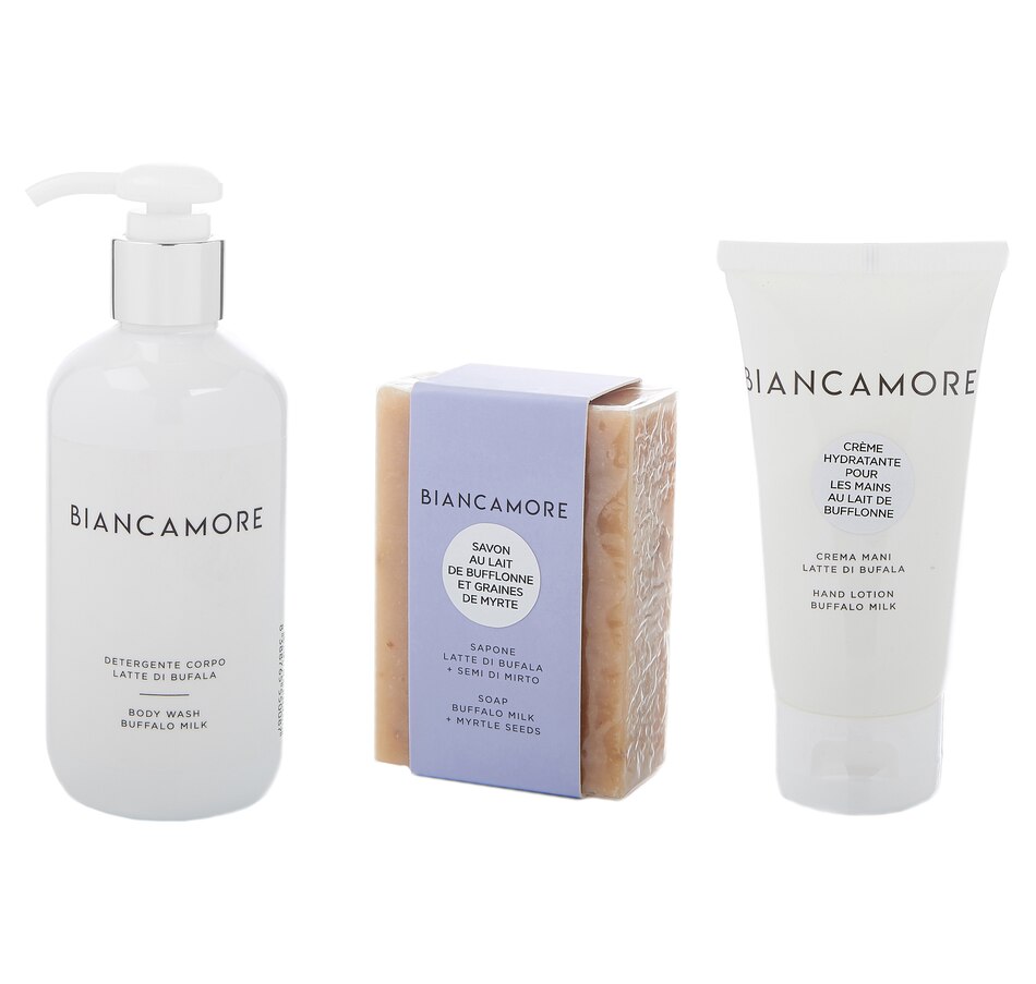 Image 492068.jpg, Product 492-068 / Price $79.90, Biancamore Buffalo Milk 3-Piece Set from Biancamore on TSC.ca's Beauty department