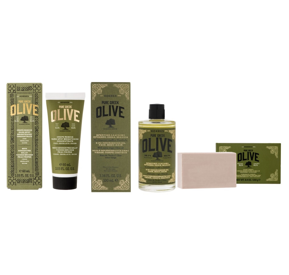 Image 492075.jpg, Product 492-075 / Price $130.00, KORRES Olive Oil Dark Spot Correcting + Anti-Aging 3-Piece Collection from KORRES Natural Products on TSC.ca's Beauty department