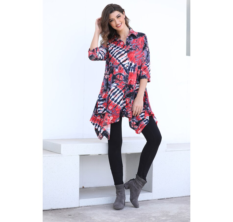 Image 492225_ALTMORE5.jpg, Product 492-225 / Price $29.33, Orange Fashion Village Button Front Sharkbite Tunic from Orange Fashion Village on TSC.ca's Fashion department