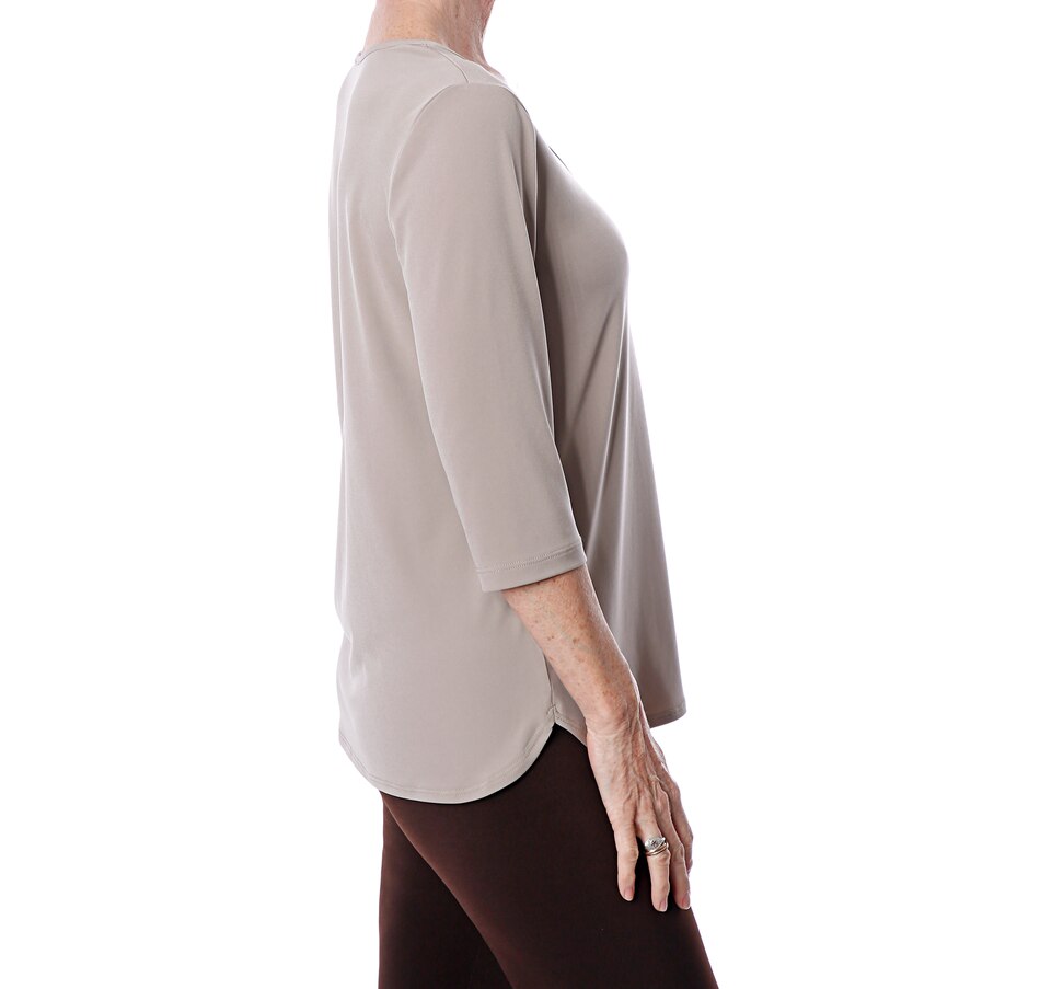 Image 492288_ALTMORE1.jpg, Product 492-288 / Price $22.33, Kim & Co. Brazil Knit 3/4 Sleeve Top from Kim & Co. on TSC.ca's Fashion department