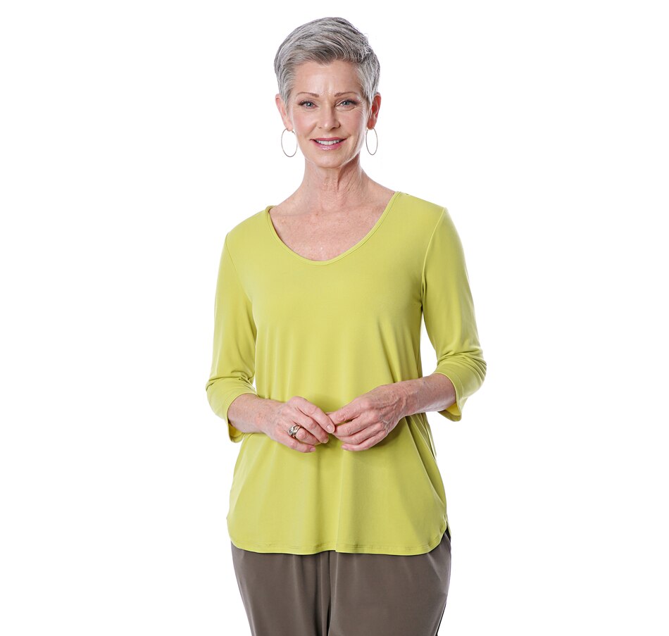 Image 492288_CTE.jpg, Product 492-288 / Price $22.33, Kim & Co. Brazil Knit 3/4 Sleeve Top from Kim & Co. on TSC.ca's Fashion department