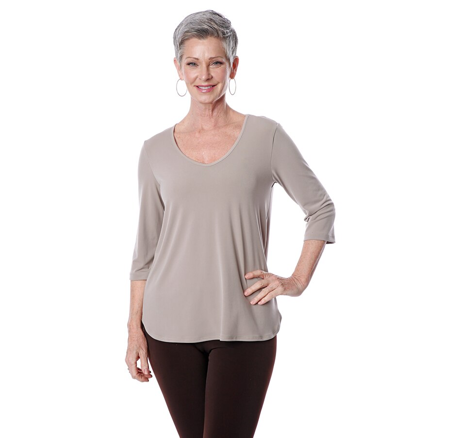 Image 492288_STN.jpg, Product 492-288 / Price $22.33, Kim & Co. Brazil Knit 3/4 Sleeve Top from Kim & Co. on TSC.ca's Fashion department