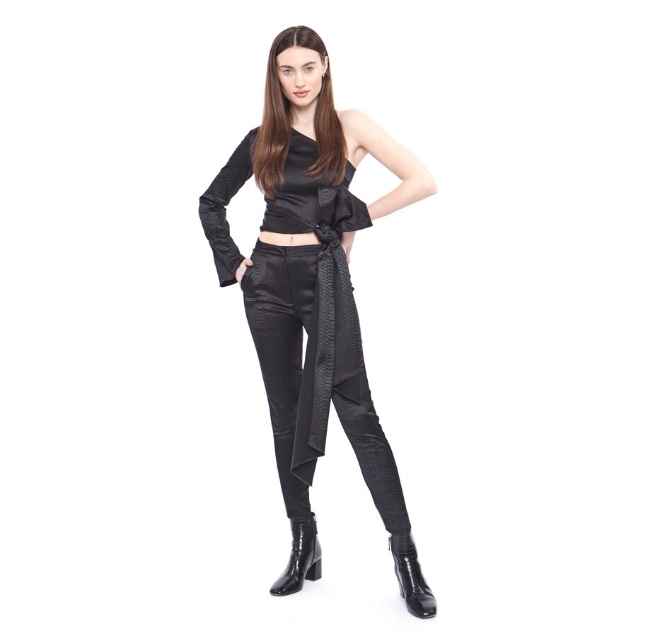 Image 492308_BLK.jpg, Product 492-308 / Price $59.33, Hilary MacMillan Snakeskin Pant from Hilary MacMillan on TSC.ca's Fashion department