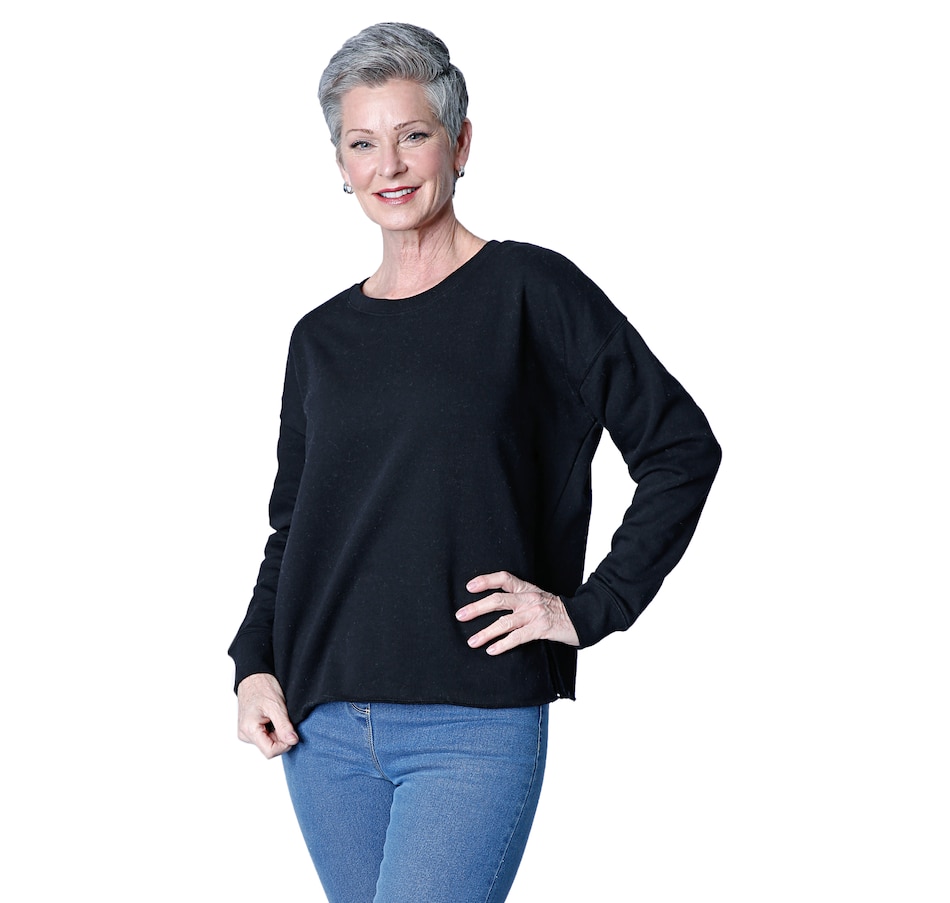 Image 492369_BLK.jpg, Product 492-369 / Price $14.33, Bellina Crewneck Pull Over with Side Slits from Bellina on TSC.ca's Fashion department