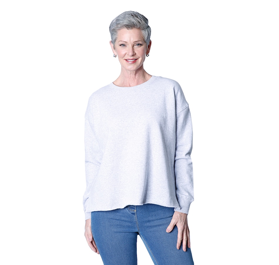 Image 492369_GRY.jpg, Product 492-369 / Price $14.33, Bellina Crewneck Pull Over with Side Slits from Bellina on TSC.ca's Fashion department