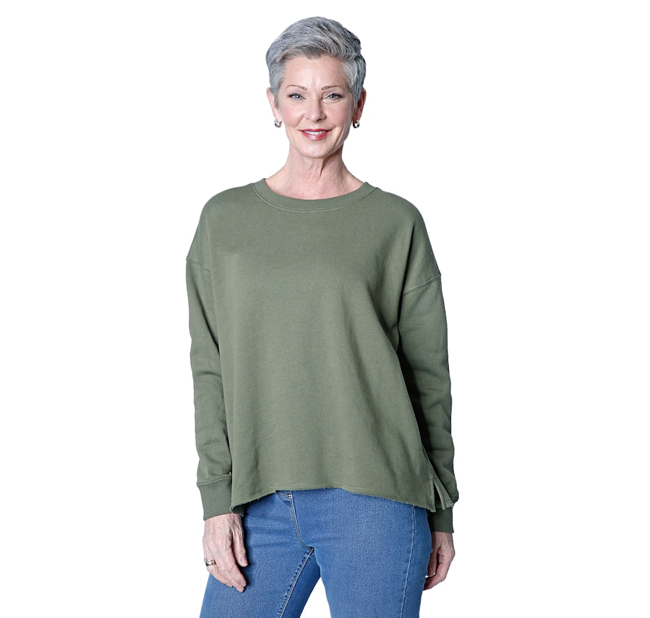 Image 492369_KHA.jpg, Product 492-369 / Price $14.33, Bellina Crewneck Pull Over with Side Slits from Bellina on TSC.ca's Fashion department
