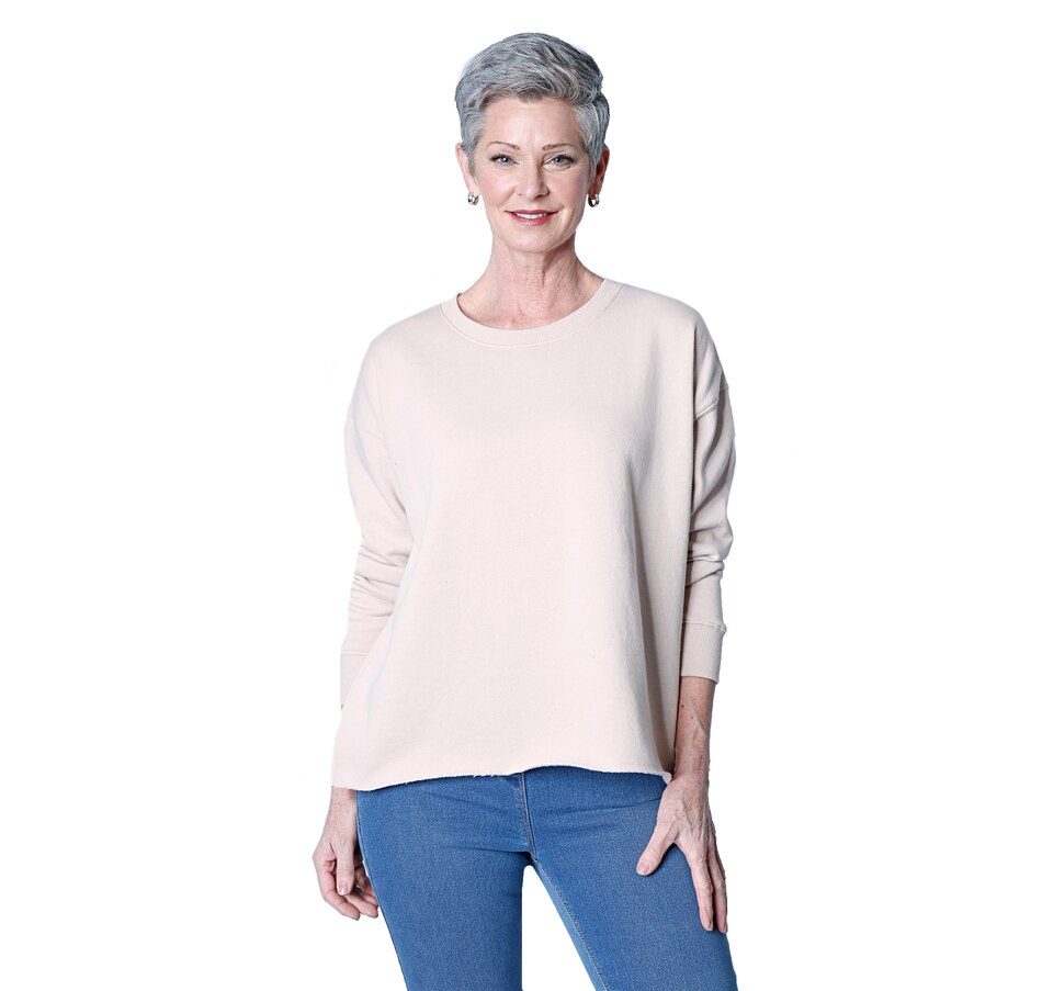 Image 492369_TPE.jpg, Product 492-369 / Price $14.33, Bellina Crewneck Pull Over with Side Slits from Bellina on TSC.ca's Fashion department
