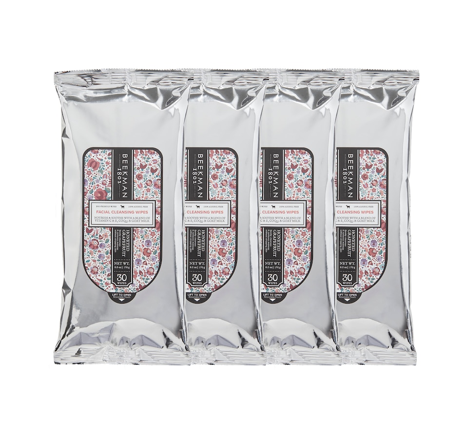 Image 495004_HONGT.jpg, Product 495-004 / Price $34.50, Beekman 1802 Goat Milk Facial Cleansing Wipes - 4-Pack from Beekman 1802 on TSC.ca's Beauty department