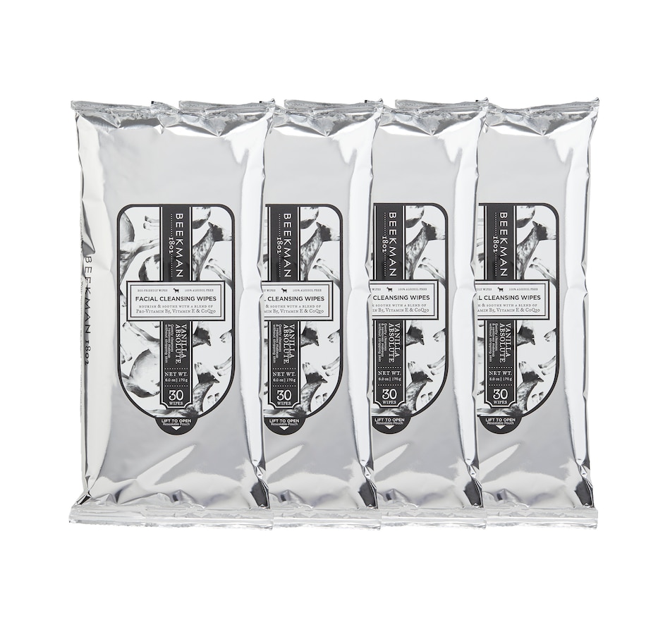 Image 495004_VANTE.jpg, Product 495-004 / Price $34.50, Beekman 1802 Goat Milk Facial Cleansing Wipes - 4-Pack from Beekman 1802 on TSC.ca's Beauty department