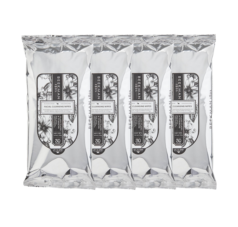 Image 495004_YLARE.jpg, Product 495-004 / Price $34.50, Beekman 1802 Goat Milk Facial Cleansing Wipes - 4-Pack from Beekman 1802 on TSC.ca's Beauty department