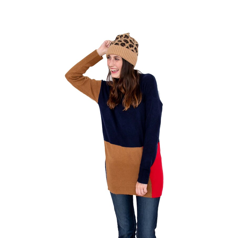 Image 496870_CGNRD.jpg, Product 496-870 / Price $34.33, Nado Colour Block Mock Neck Tunic from Nado on TSC.ca's Fashion department