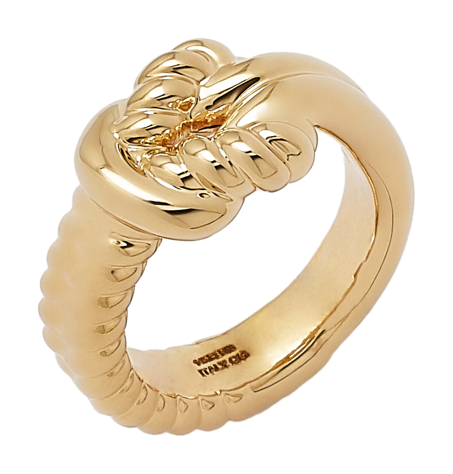 Tsc ca Res Oro 14K Italian Gold Electroform Knot Ring Tsc ca Res Oro 14K Italian Gold Electroform Knot Ring