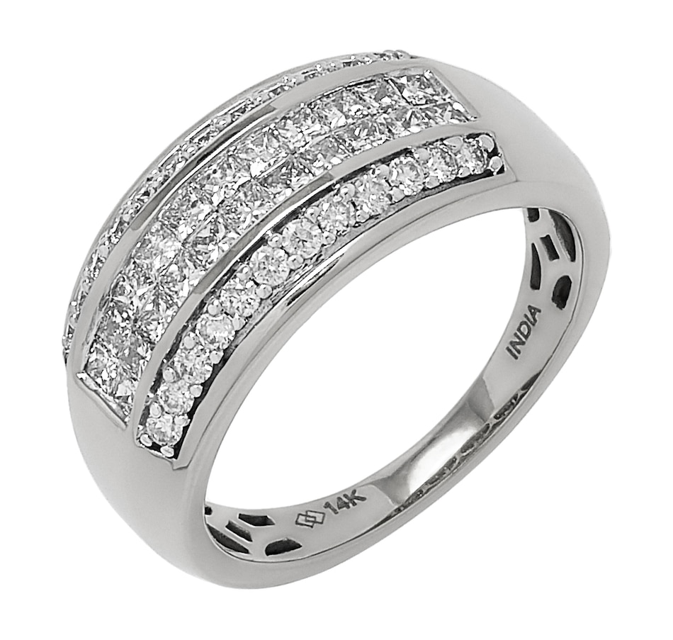 Jewellery - Rings - Bands - 14K Gold 1.00ctw Princess & Round Cut ...