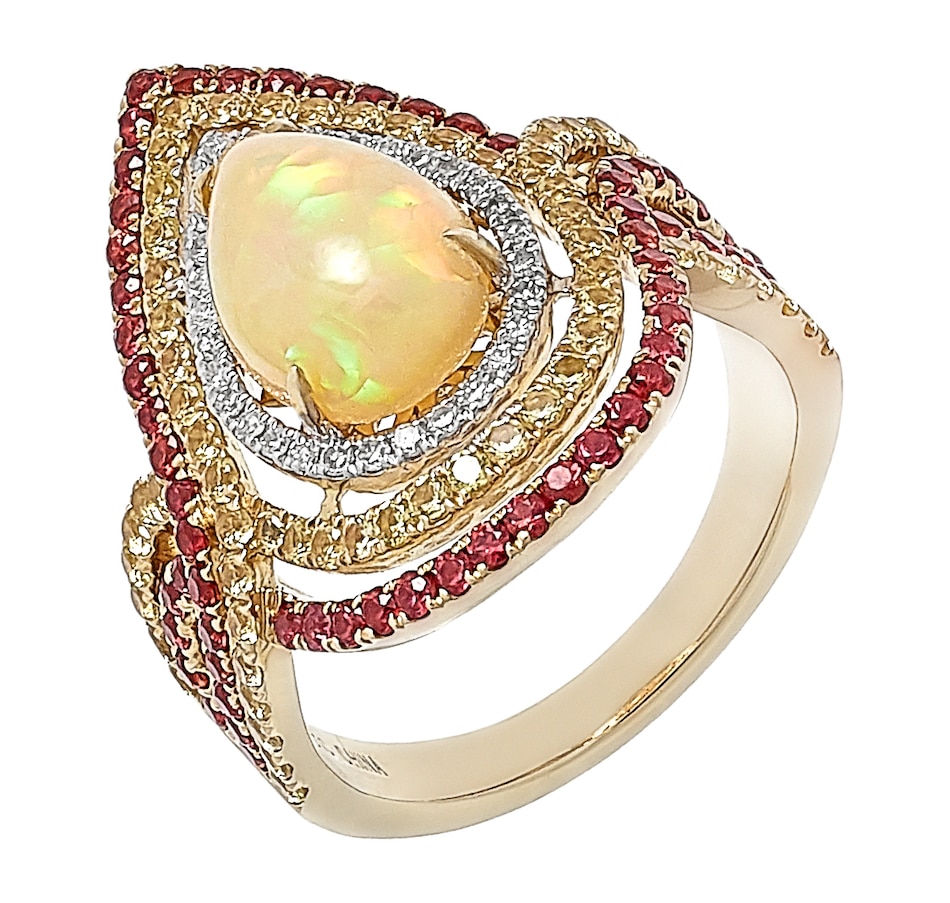 tsc.ca - Graziela Gems 14K Yellow Gold Diamond & Gemstone Multi Layered ...