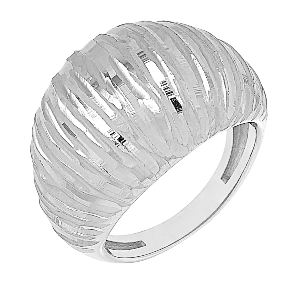Jewellery Rings Domes Silver Gallery Sterling Silver Ribbed High