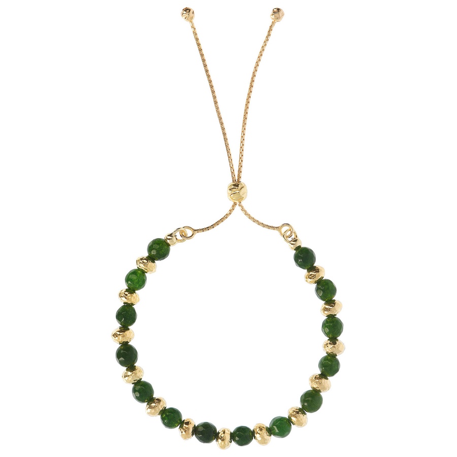 Image 500145_DGQTE.jpg, Product 500-145 / Price $39.33, Etrusca Hammered Roundel Bead and Gemstone Adjustable Slider Bracelet from Etrusca Jewellery on TSC.ca's Jewellery department