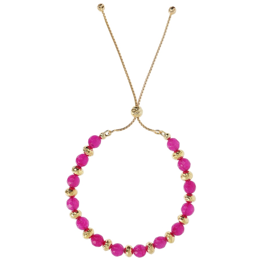 Image 500145_FUQTE.jpg, Product 500-145 / Price $39.33, Etrusca Hammered Roundel Bead and Gemstone Adjustable Slider Bracelet from Etrusca Jewellery on TSC.ca's Jewellery department