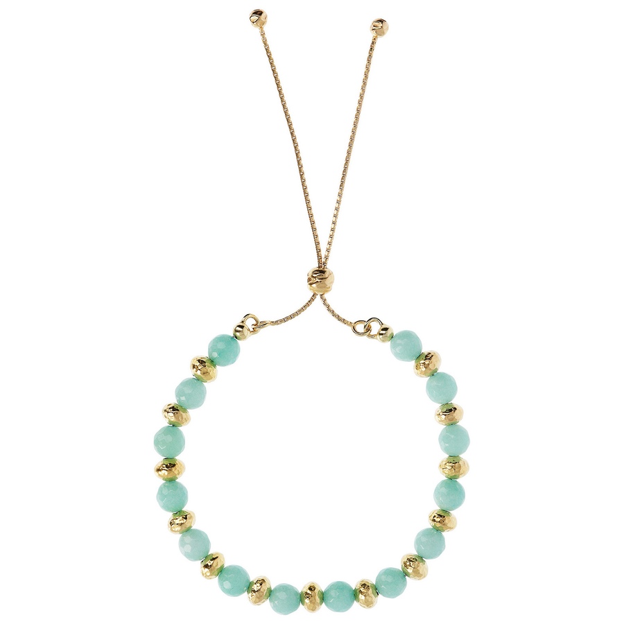 Image 500145_GMQTE.jpg, Product 500-145 / Price $39.33, Etrusca Hammered Roundel Bead and Gemstone Adjustable Slider Bracelet from Etrusca Jewellery on TSC.ca's Jewellery department