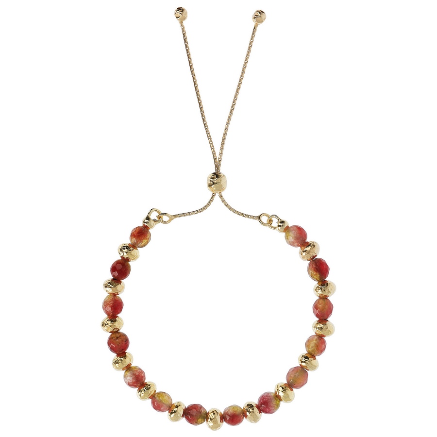 Image 500145_MRQTE.jpg, Product 500-145 / Price $39.33, Etrusca Hammered Roundel Bead and Gemstone Adjustable Slider Bracelet from Etrusca Jewellery on TSC.ca's Jewellery department