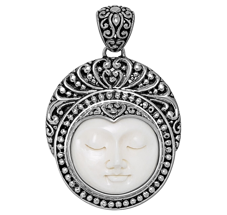 tsc.ca - Samuel B Collection Sterling Silver 20mm Carved Goddess Pendant